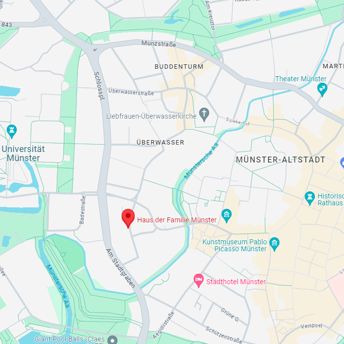 Stecknadel vom Haus der Familie auf Google Maps